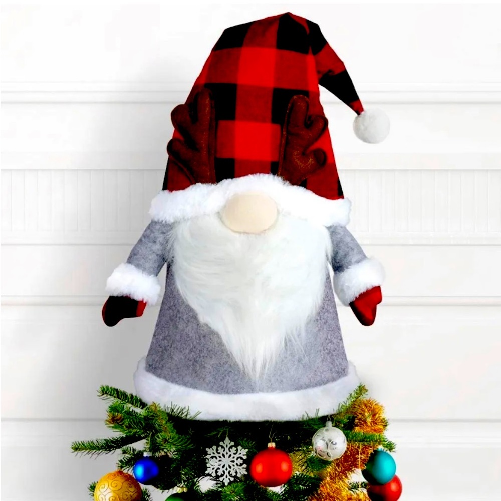 Gnome Christmas Tree Topper, 27.5 Inch Large Gnomes Tree Topper, Swedish Santa